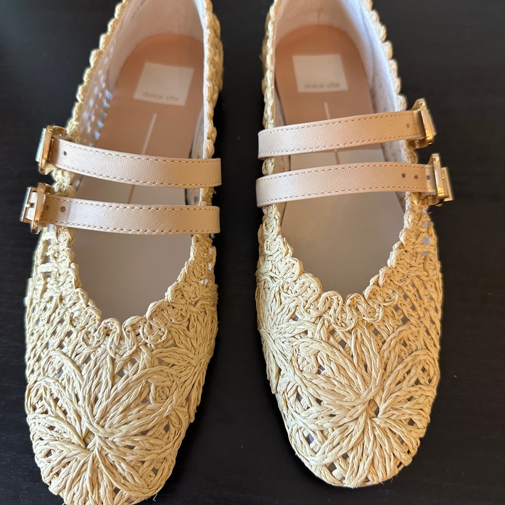 Dolce Vita Beige Woven Flats